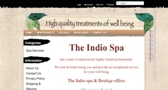 Desktop Screenshot of indiospa.com