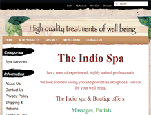 Tablet Screenshot of indiospa.com